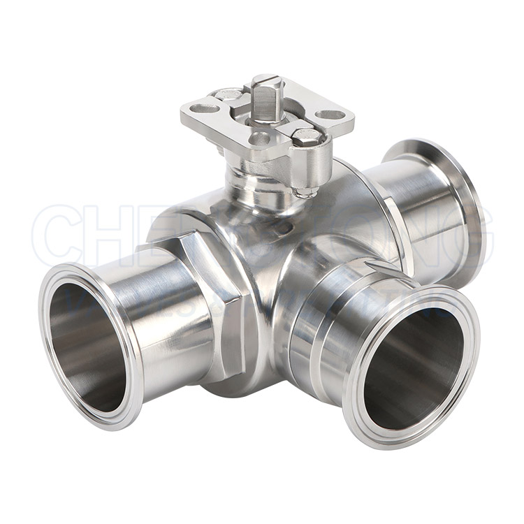 High platform quick installation three-way ball valve