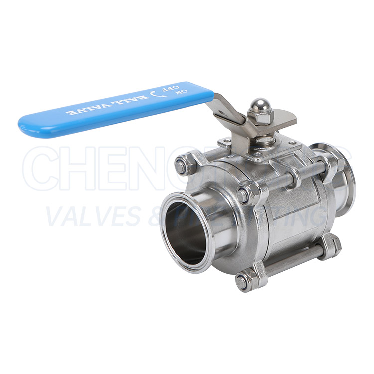 Full package three piece quick installation ball valve