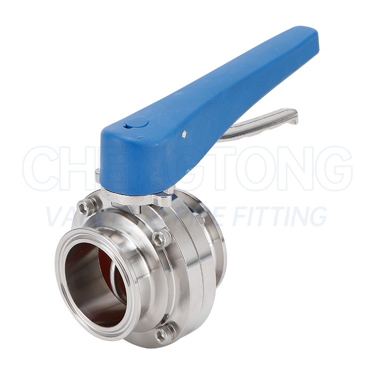 Duck billed quick release butterfly valve