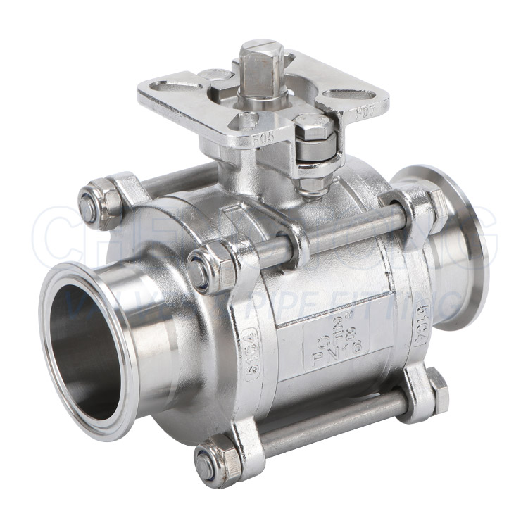 Full package high platform 3PC quick installation ball valve