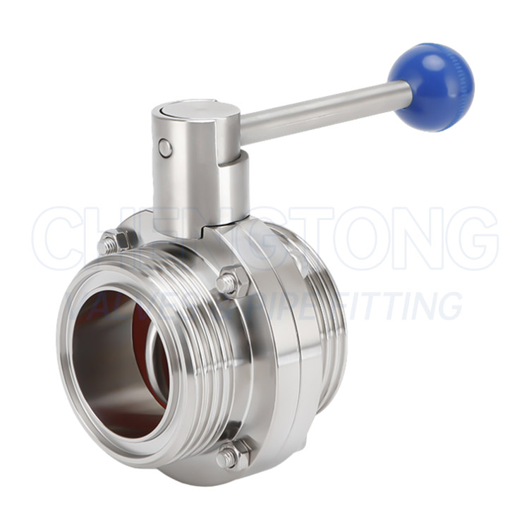 Threaded butterfly valve