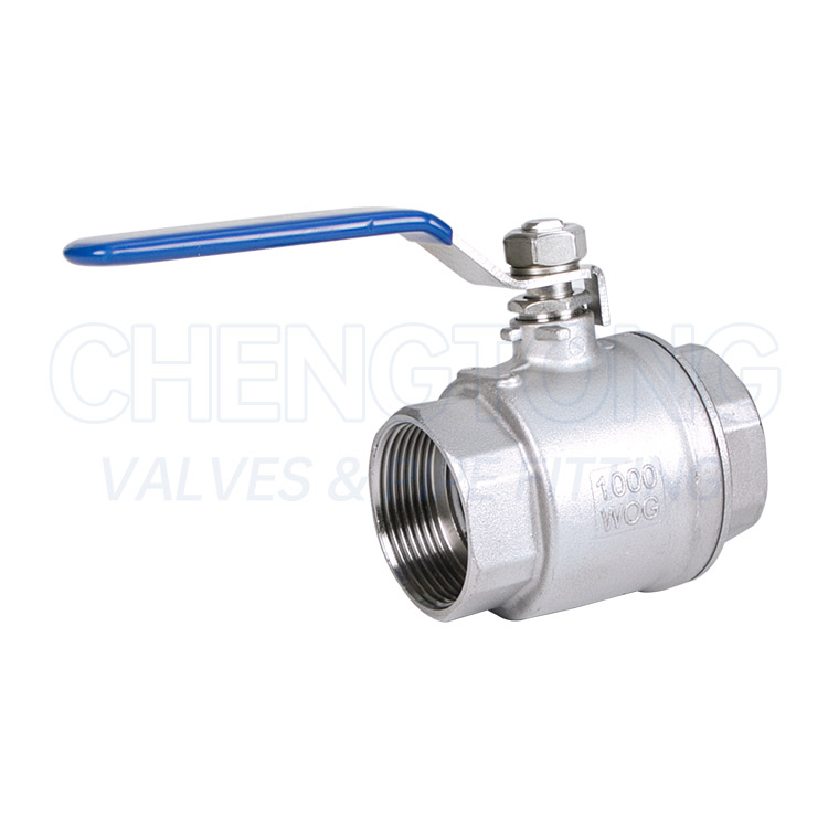 Internal thread straight through ball valve