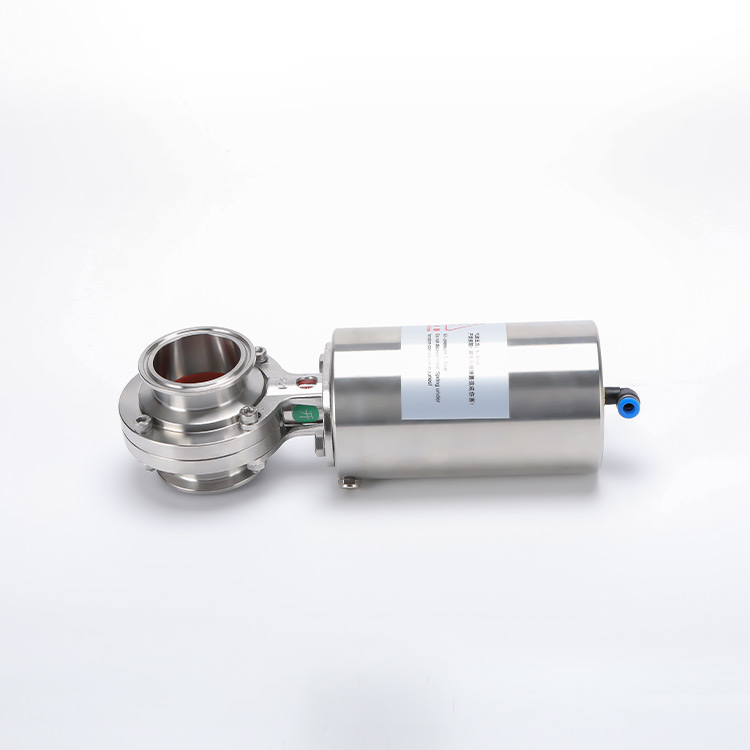 Stainless steel pneumatic quick release butterfly valve