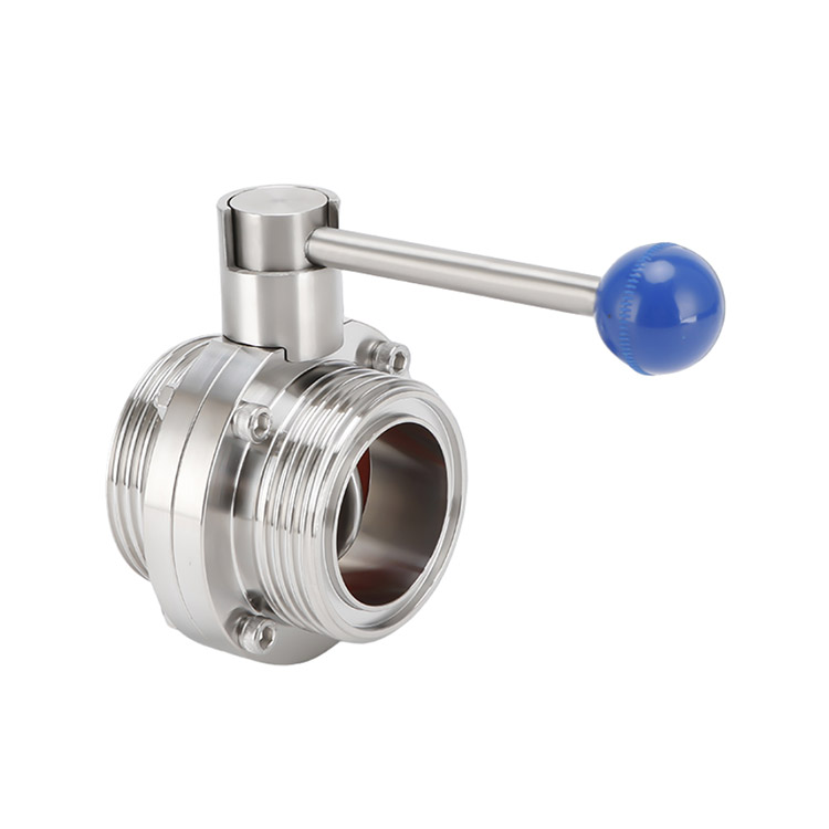 Threaded butterfly valve