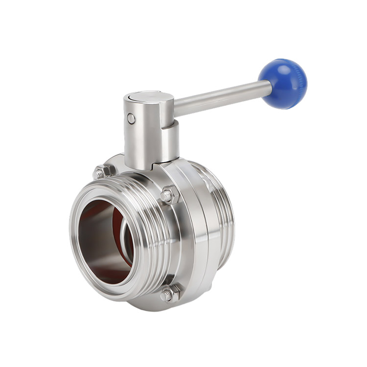 Threaded butterfly valve