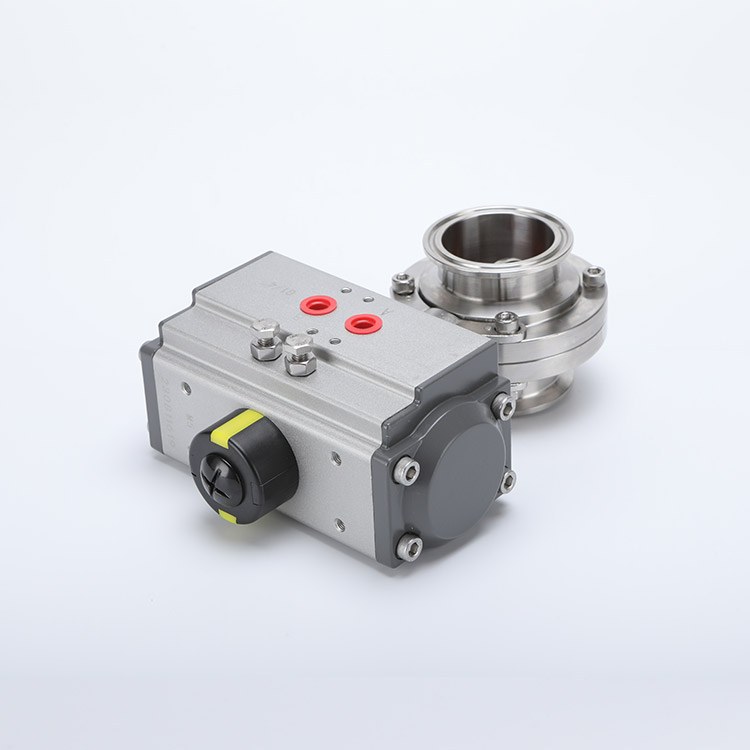 Pneumatic quick installation butterfly valve