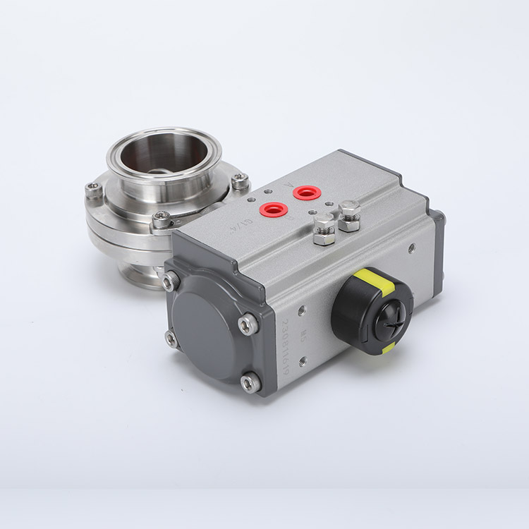 Pneumatic quick installation butterfly valve