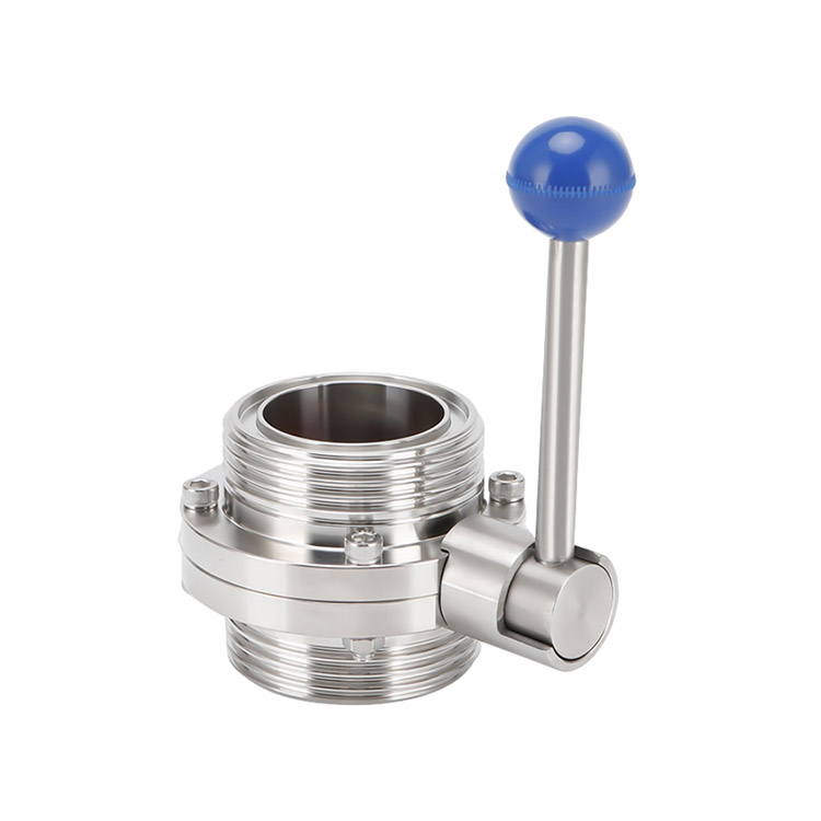 Threaded butterfly valve