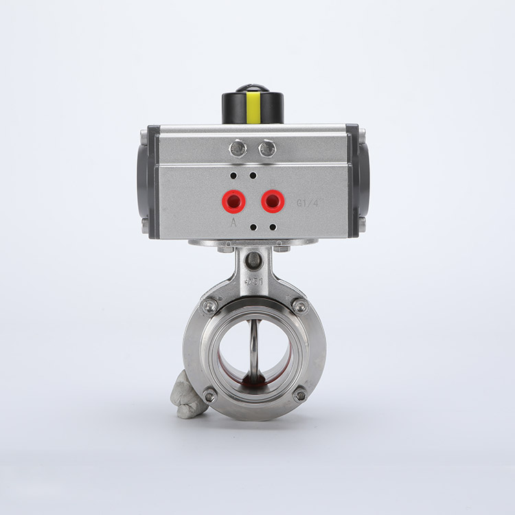 Pneumatic quick installation butterfly valve