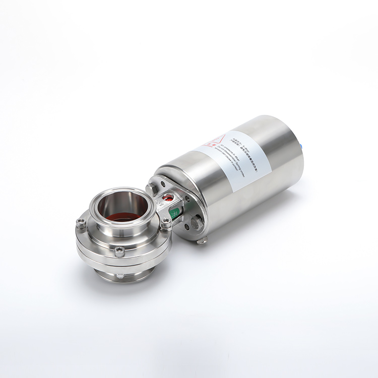 Stainless steel pneumatic quick release butterfly valve