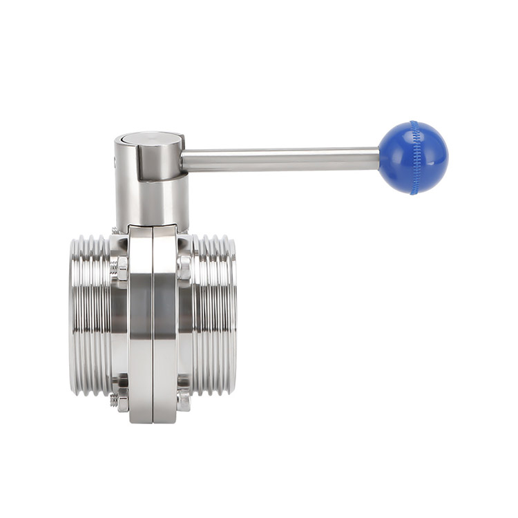 Threaded butterfly valve