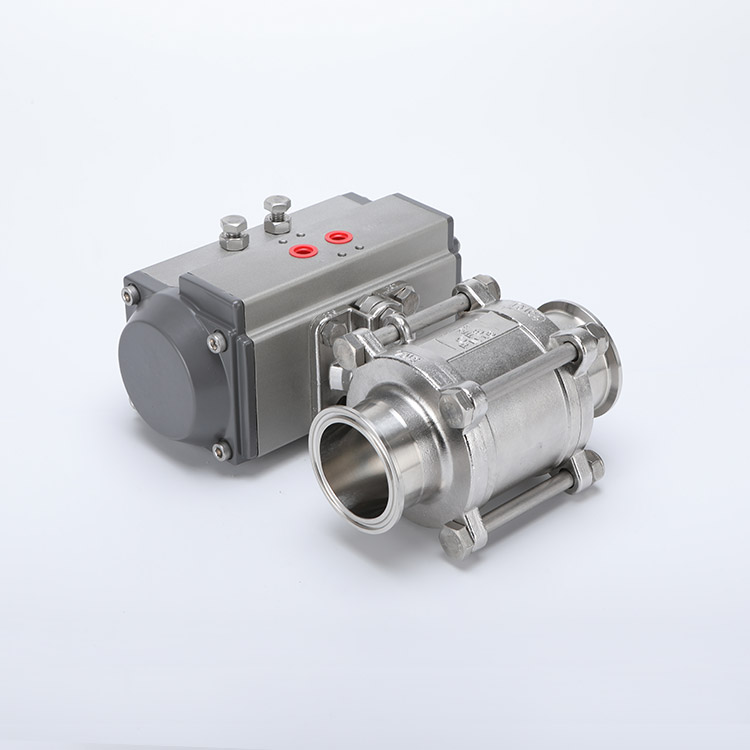 Pneumatic all inclusive 3PC quick release ball valve