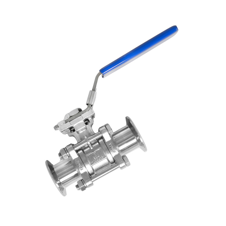 Fluorine lined three piece quick release ball valve