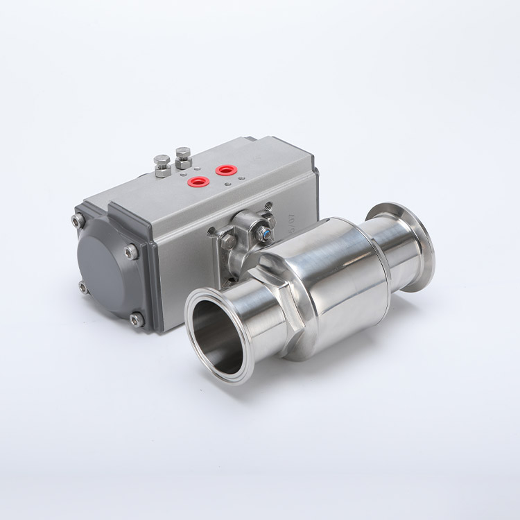 Pneumatic quick connect ball valve