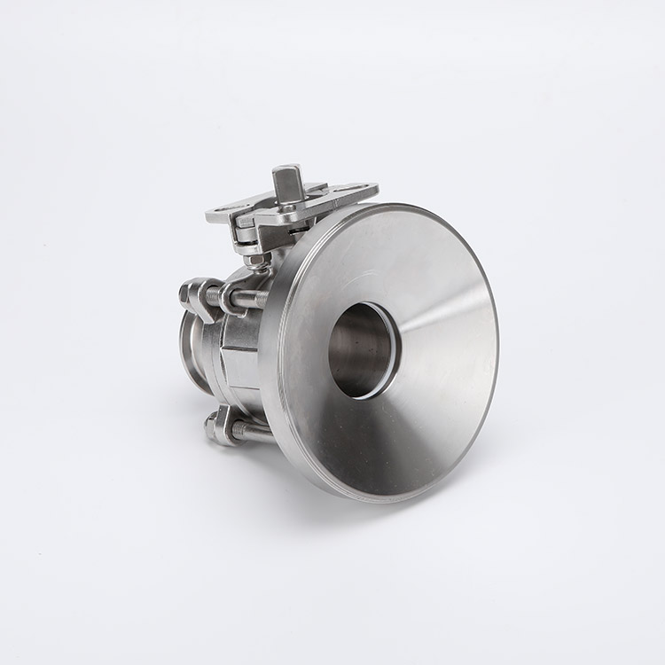 High platform three piece tank bottom ball valve