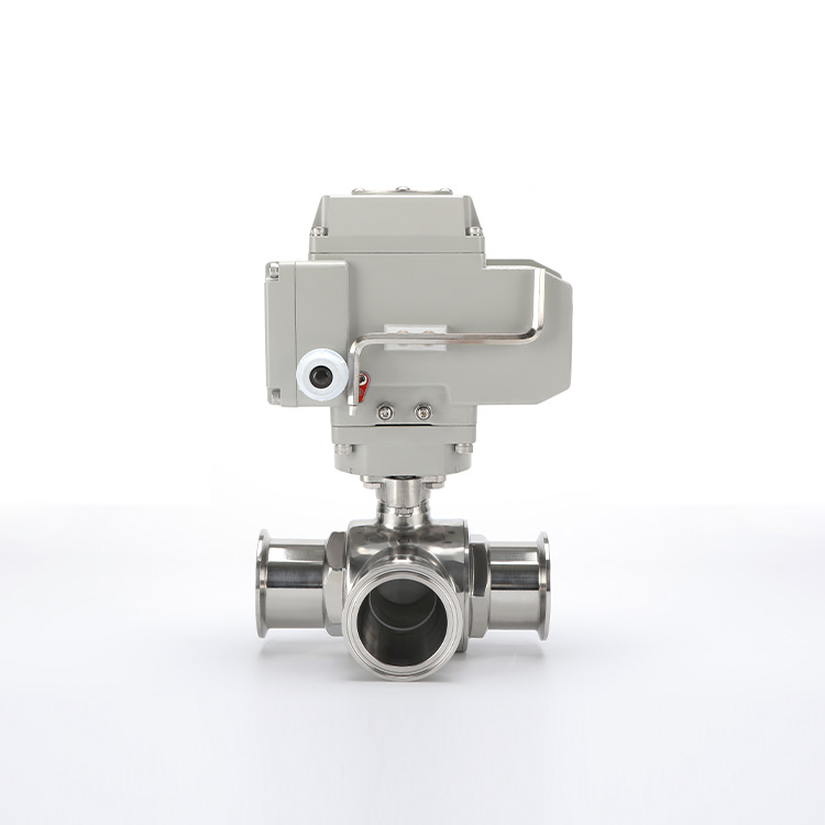 Electric quick installation three-way ball valve