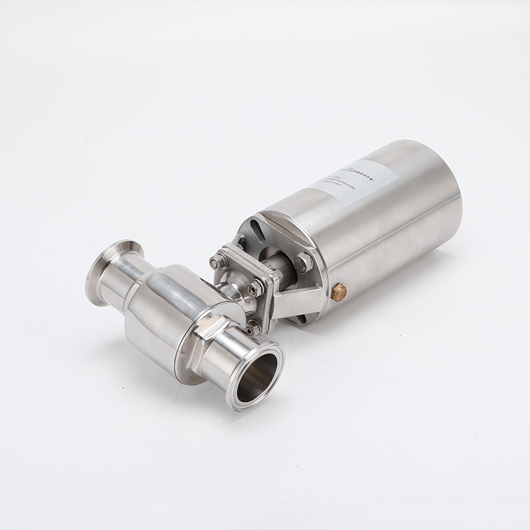 Single acting vertical pneumatic ball valve