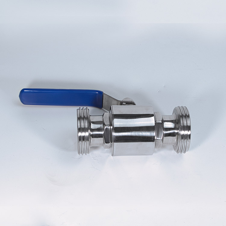 External thread straight through ball valve