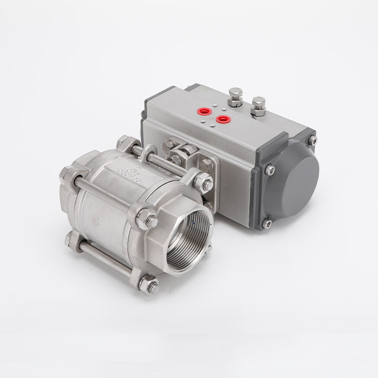 Pneumatic internal thread ball valve