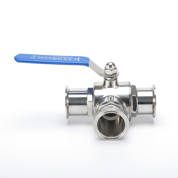 Manual quick installation three-way ball valve