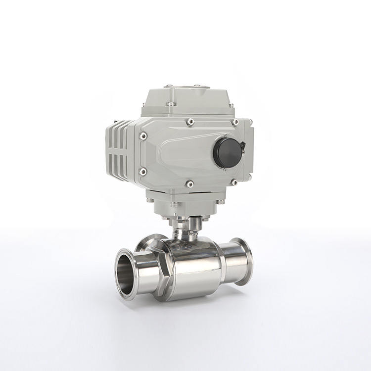 Electric quick installation three-way ball valve