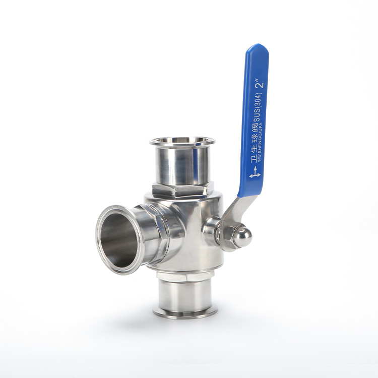 Manual quick installation three-way ball valve