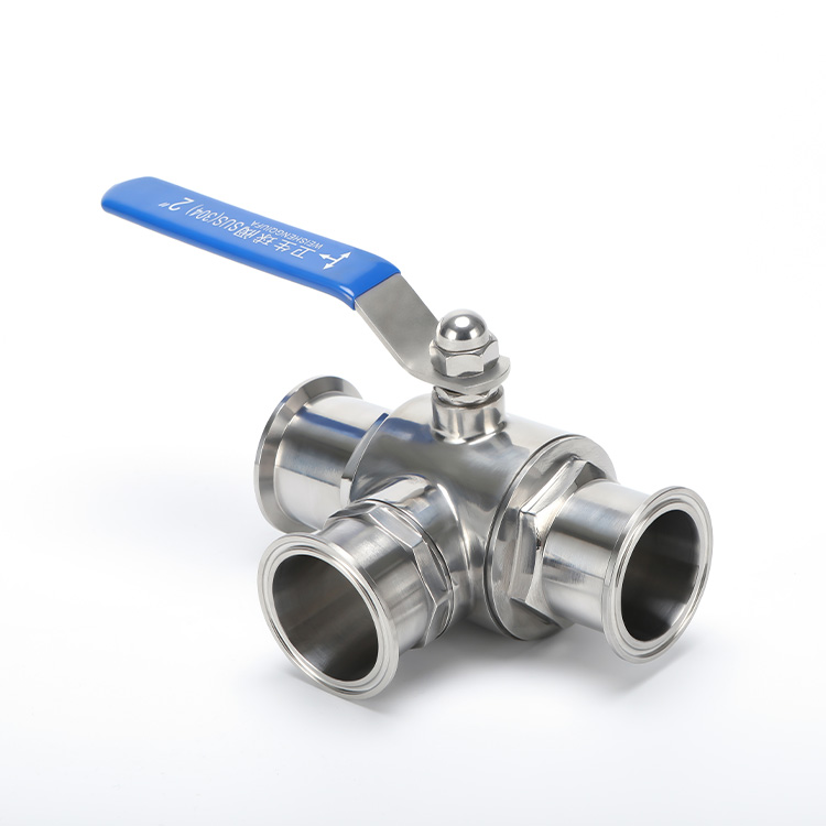 Manual quick installation three-way ball valve