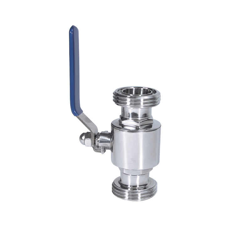 External thread straight through ball valve