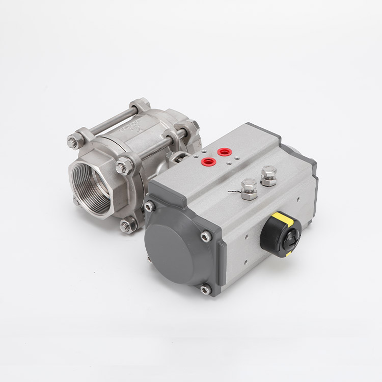 Pneumatic internal thread ball valve