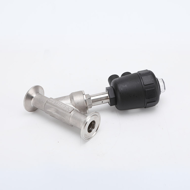 Quick installation pneumatic angle seat valve