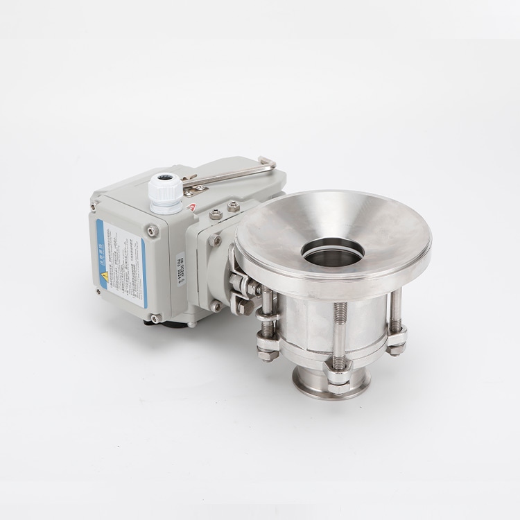 Electric three piece tank bottom ball valve