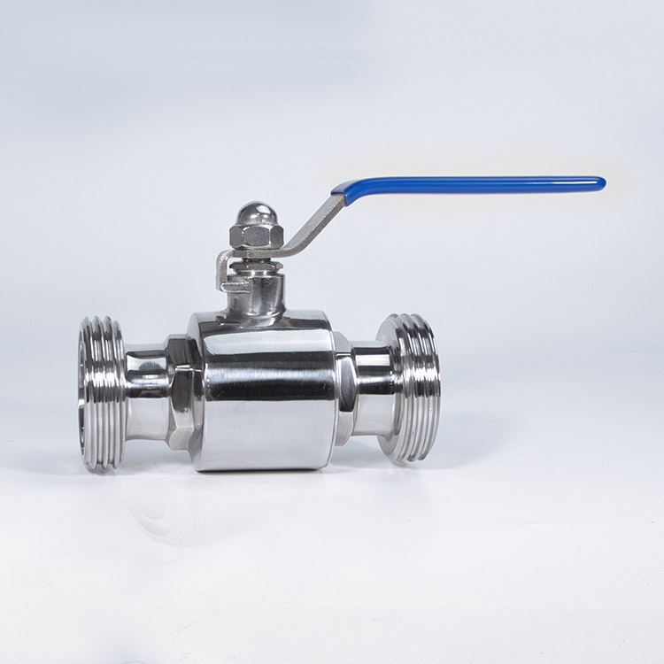 External thread straight through ball valve