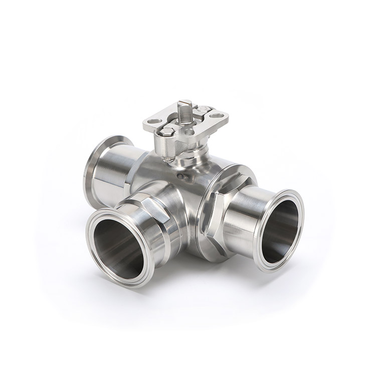 High platform quick installation three-way ball valve