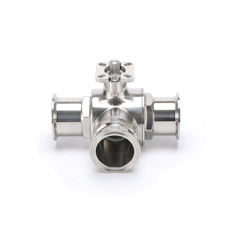 High platform quick installation three-way ball valve